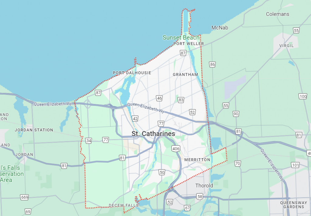 Map of St. Catharines